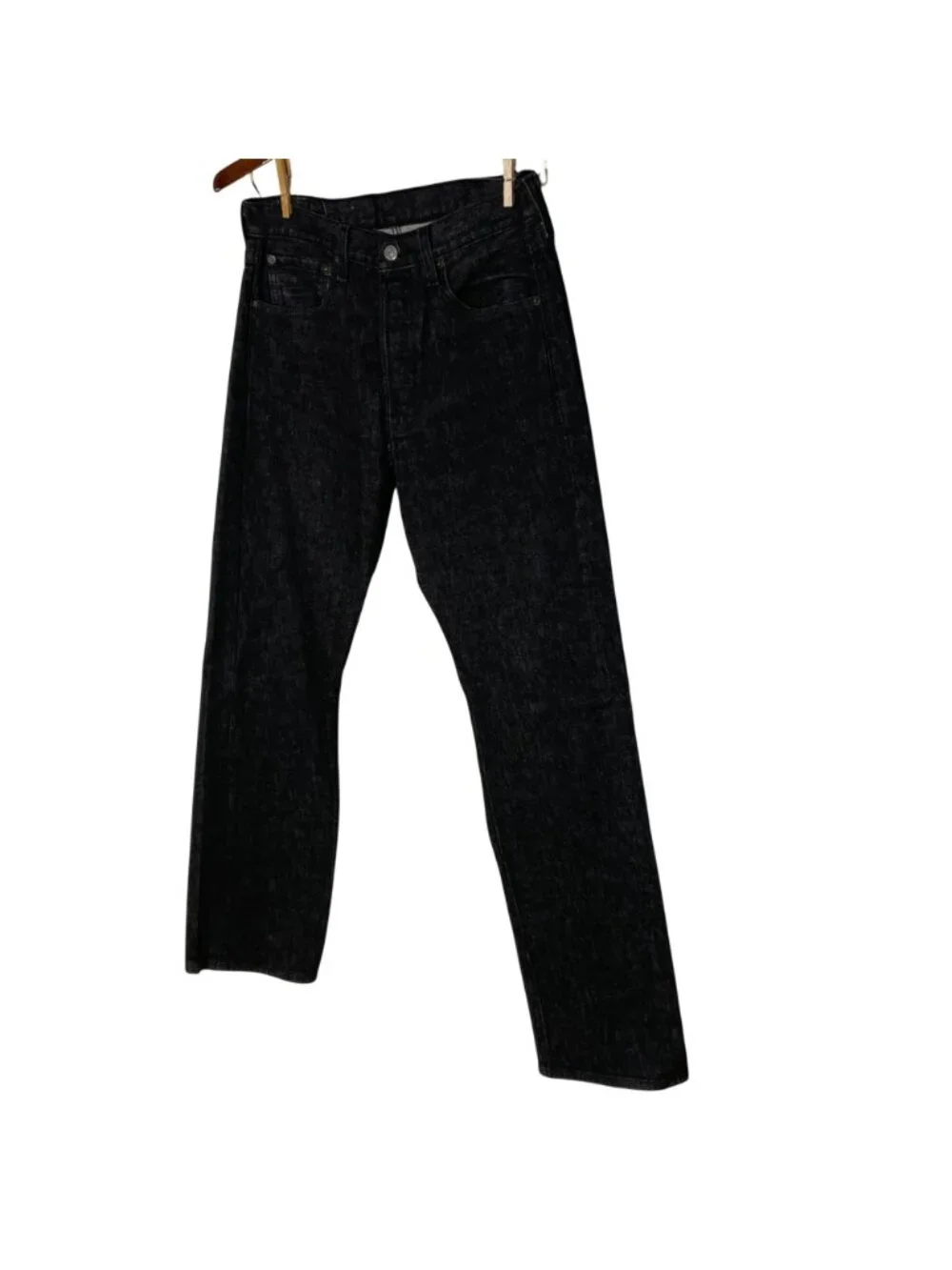 Levi's 501 Men's Original Jeans Black with White Flecks Sz 32x30 Button Fly